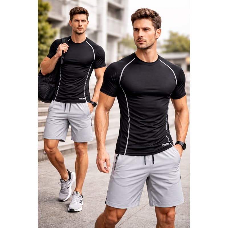 Camiseta Masculina Fitness Compressão Dry Fit Manga Curta Academia Treino Esportiva Slim Respirável Performance Casual