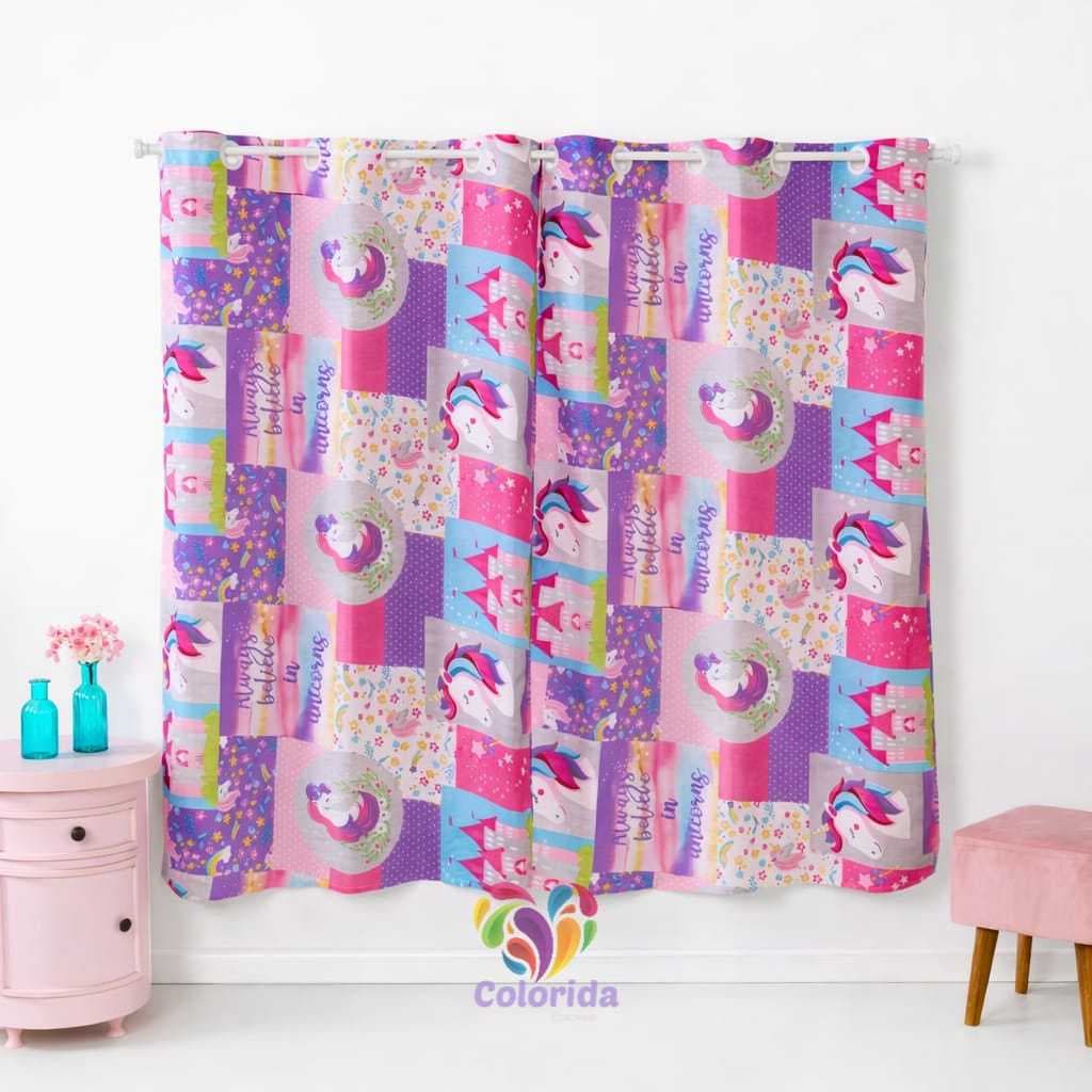 Cortina 2,00x 1,70 Decoração Quarto Infantil Criança Menina / Menino
