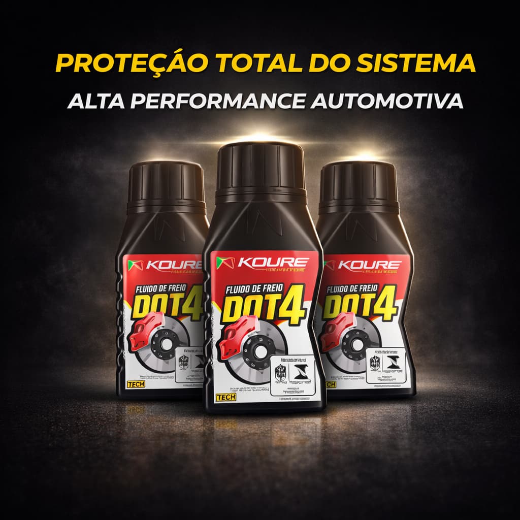 Fluido de freio automotivo DOT4 freio embreagem antioxidante manutenção preventiva segurança 200 ml KIT 3 unidades