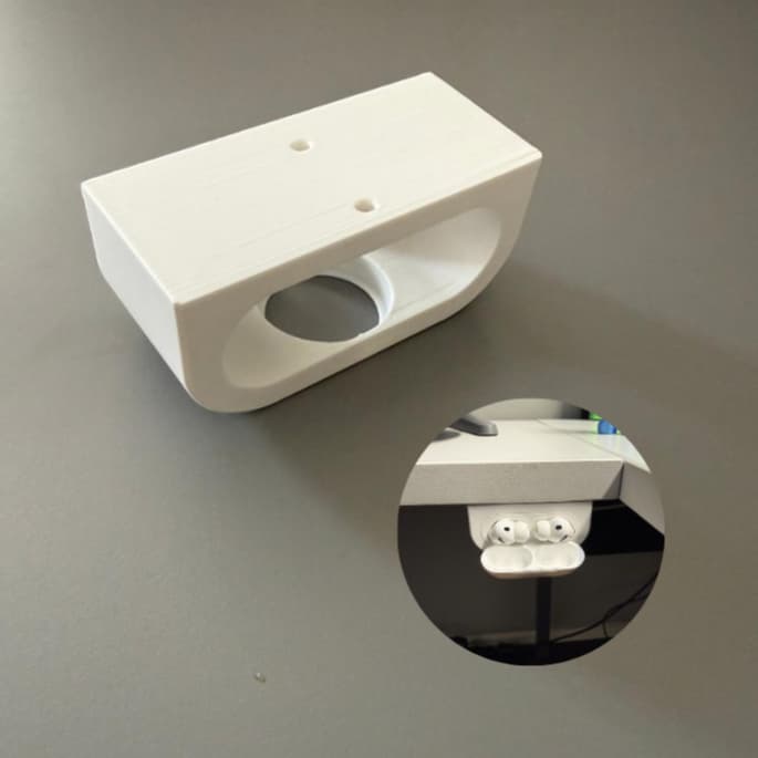 Suporte Doca de Mesa para AirPods com Espaço para Carregador por Indução