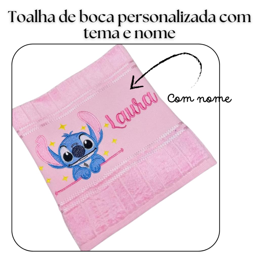 Toalha de boca STITCH com nome