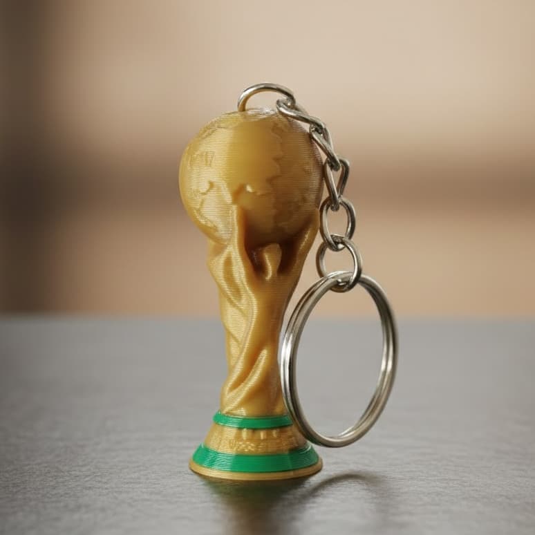 Chaveiro Taça do Mundo 3D - Réplica Copa do Mundo com Detalhes - Krafto