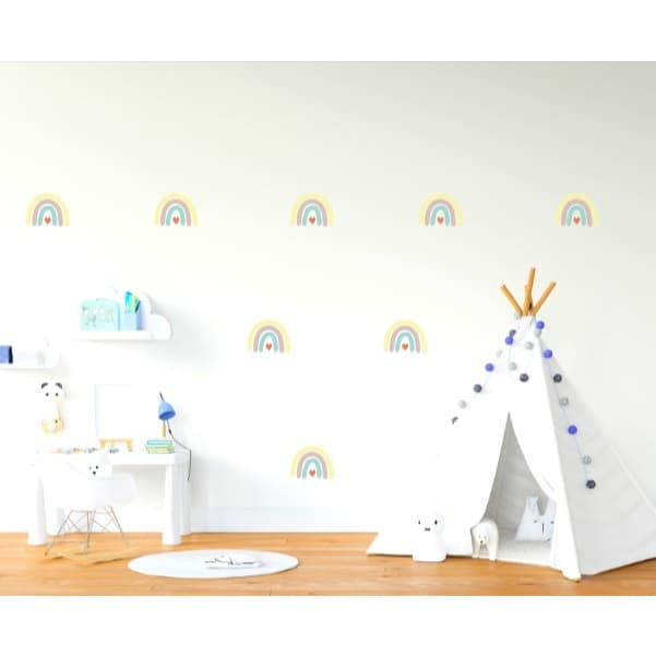 Adesivo de Parede Arco-Íris Infantil | Decorativo Quarto Bebê e Criança