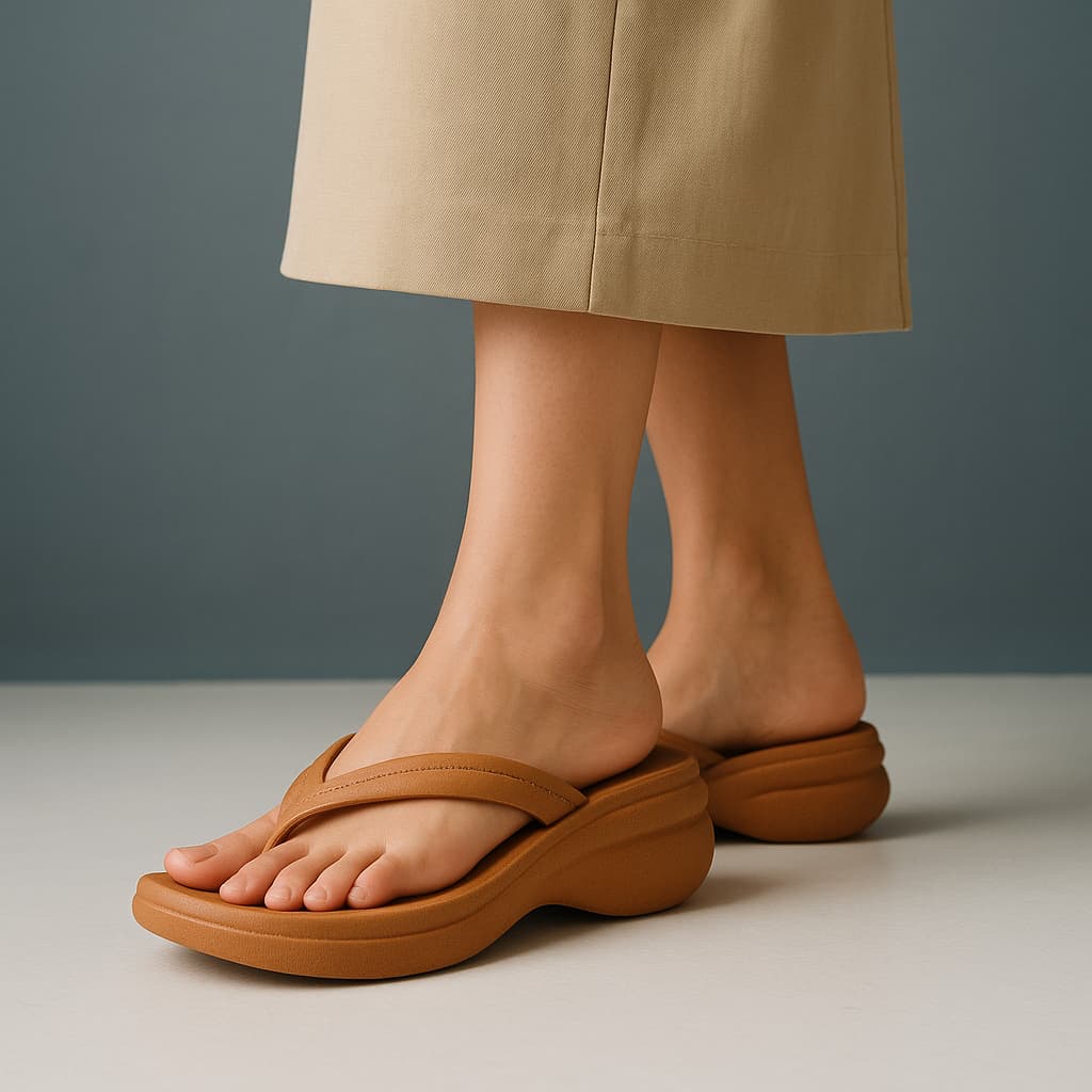Chinelo Feminino Tamanco Plataforma Ortopédico Confortável