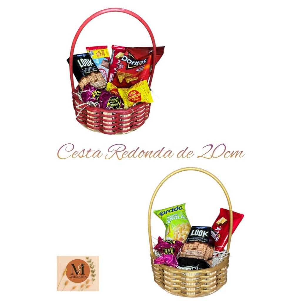 Kit 06 Cesta Fraldeira de Sintetico Redonda 20x6cm , Presentes, Lembrancinhas, Organização