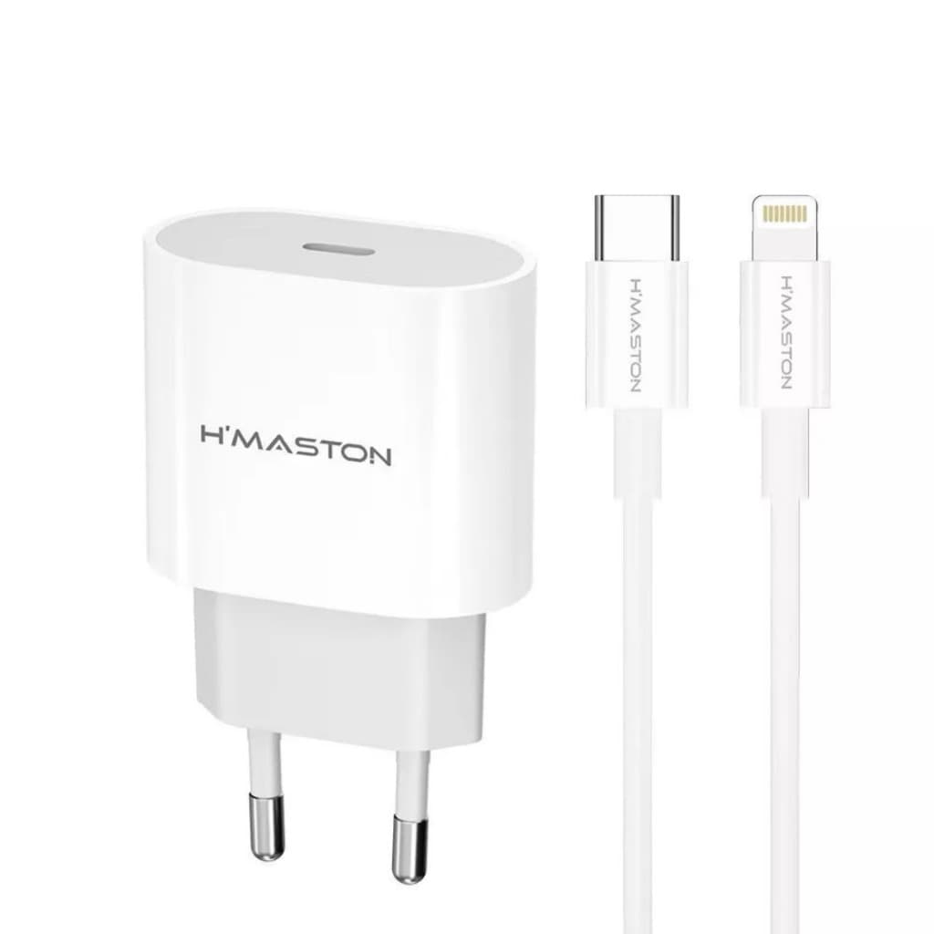 H'maston Carregador Turbo PD30w Carregar Celular Portátil Com Cabo Tipo c Lightning Compatível Até Iphone 14