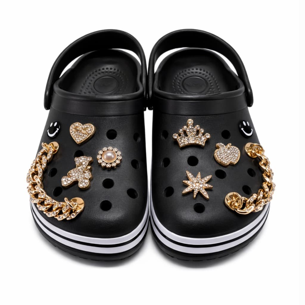 Babuche Sandália Chinelo Listra Feminino Com Pins Sortidos Yvate
