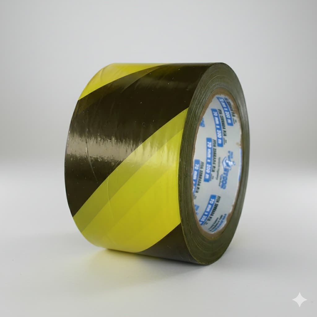 Fita Zebrada Plastcor 70mm x 200m – Sinalização de Segurança