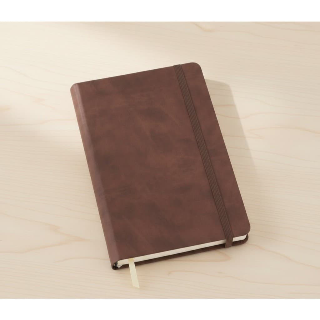 Caderneta Marrom Pequena tipo MOLESKINE Com Pauta SKETCHBOOK 10x15cm