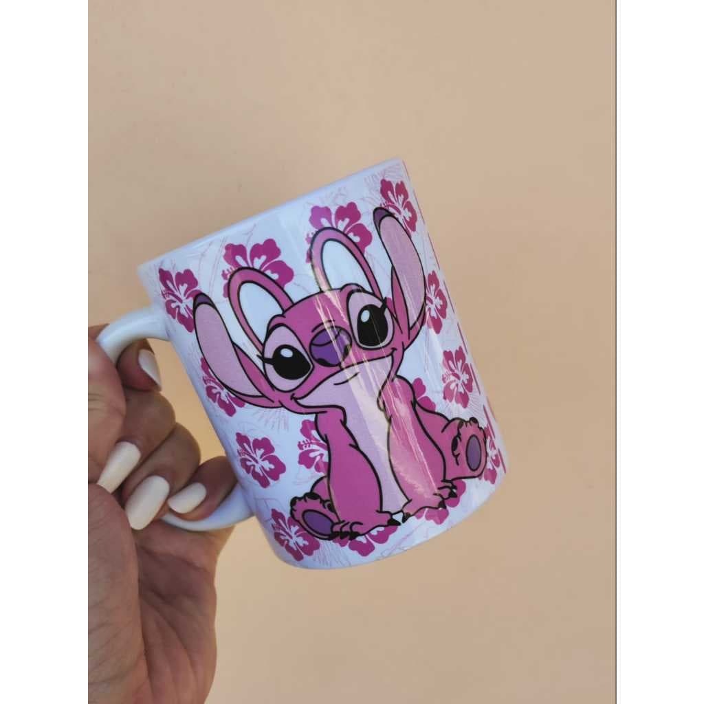 Caneca Angel com nome | Stitch | Personalizada
