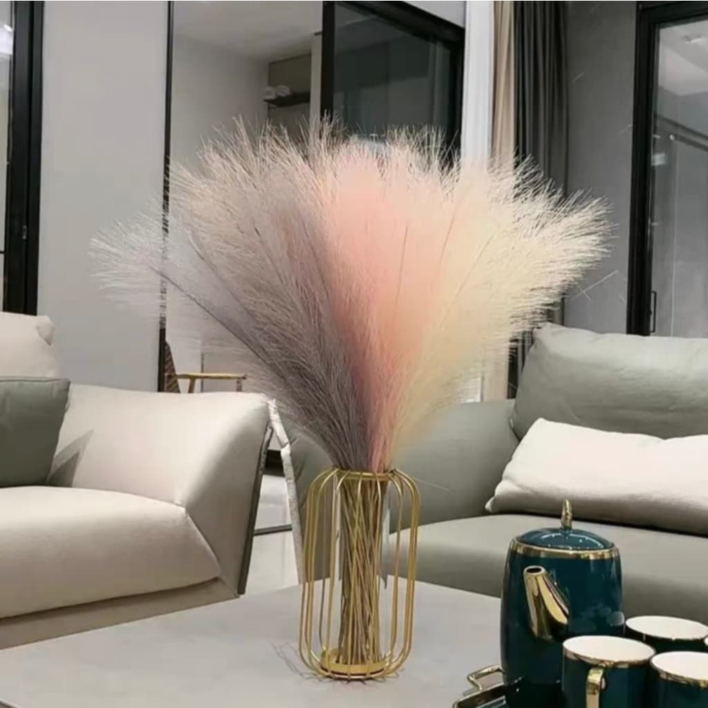 10/5 Unidades Haste de Capim dos Pampas Artificial Para Decoração Arranjos