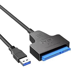 CABO SATA USB 2.0 DE DADOS PARA HD SSD 2,5 E 3,5 com entrada de fonte
