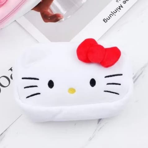 Estojo Necessaire de Pelúcia da Hello Kitty Fofo Kawaii - Papelaria Material Escolar