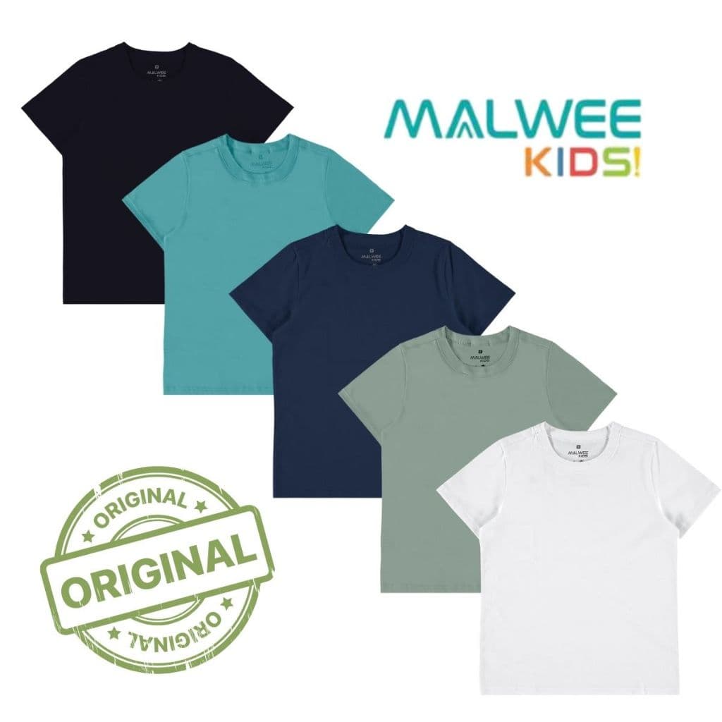 Camiseta Infantil Básica Menino Lisa Uniforme em Algodão Malwee Kids