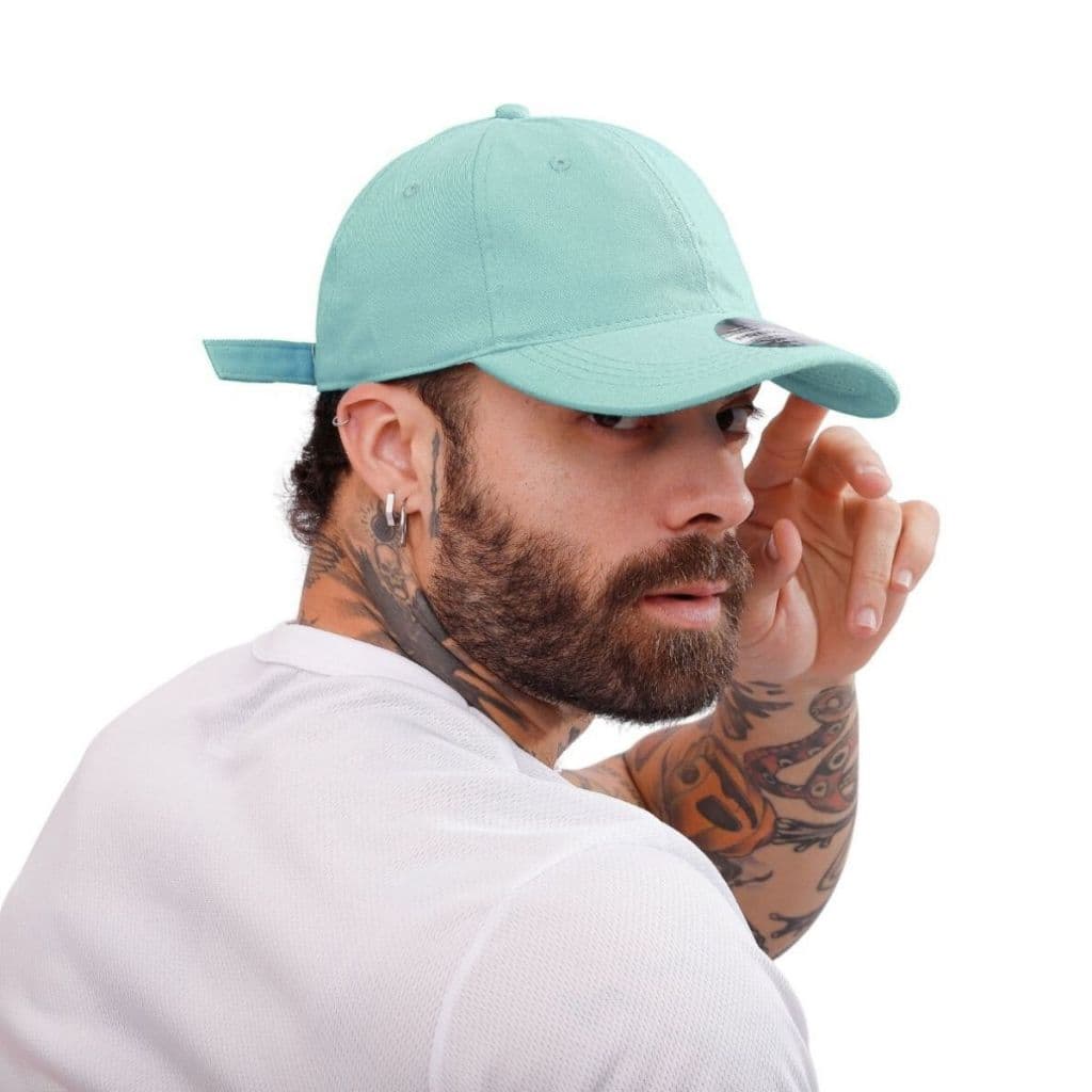 Boné Aba Curva em Algodão Liso Masculino com regulador Ajustável fivela