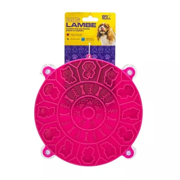 Comedouro Lambedor Interativo Tapete De Lamber Ração Úmida Para Cachorro Gatos Grande Big Bull