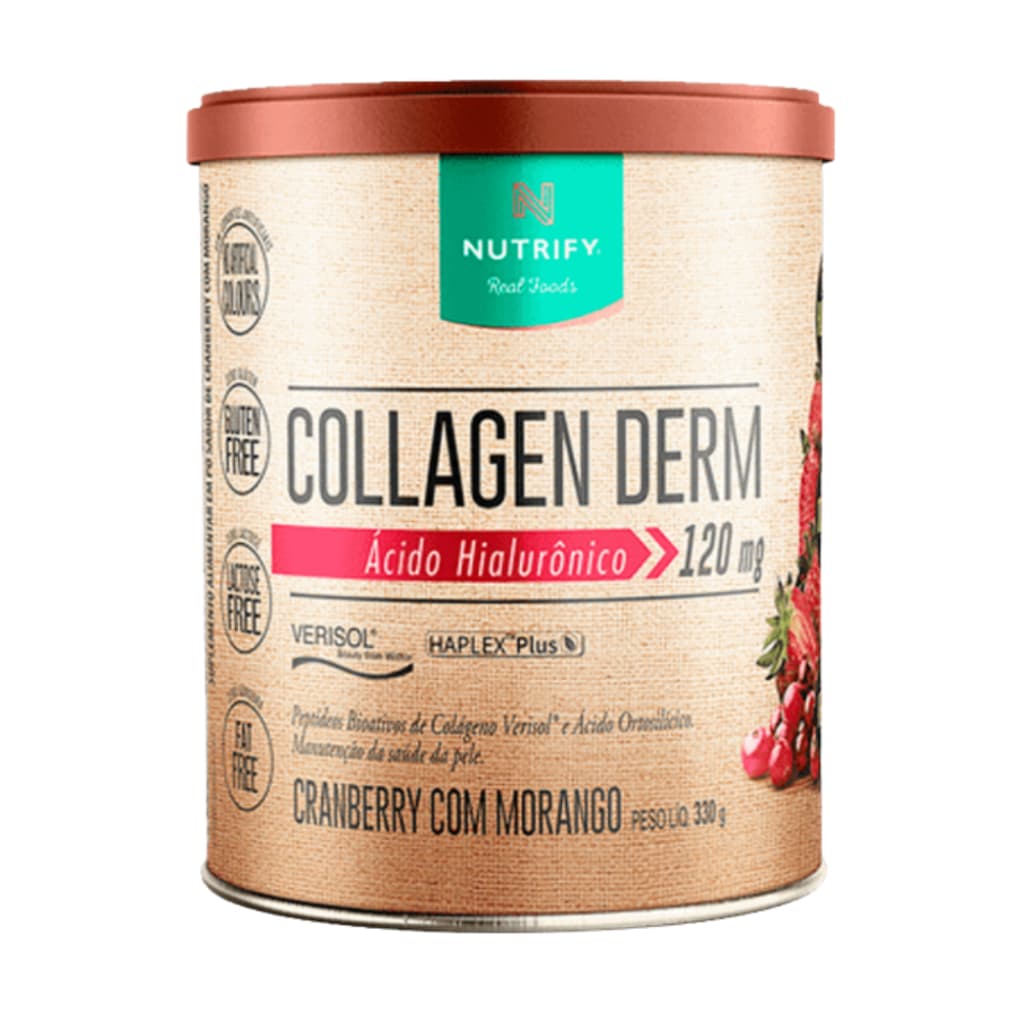 Collagen Derm Cranberry com Morango Pote 330g Nutrify