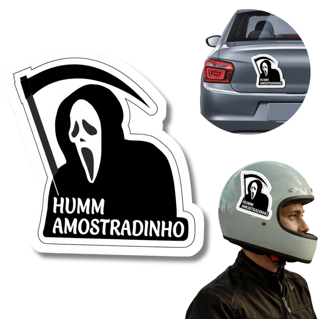 Adesivo Humm Amostradinho Vinil Carro Sticker Moto Bike 1 UNIDADE Decorativo
