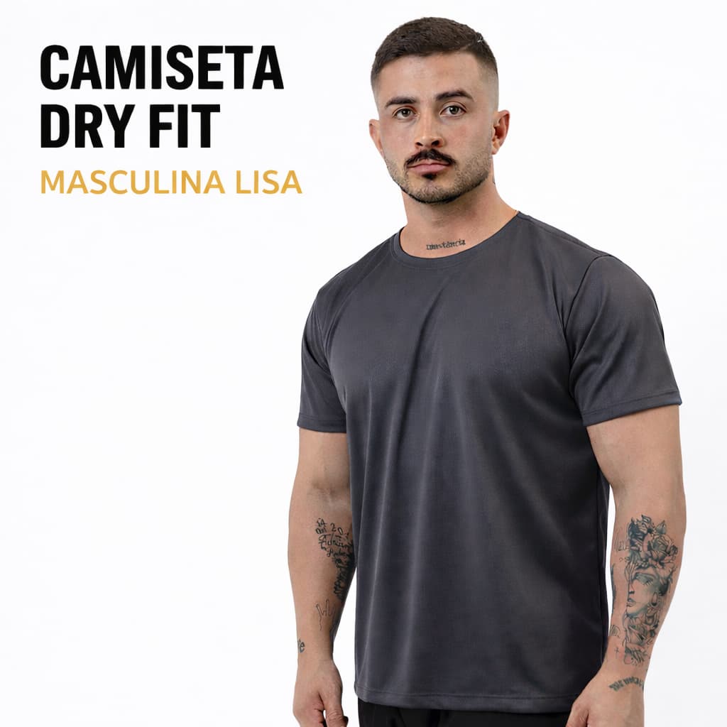 Camiseta Dry Masculina Esportiva Treino Alta Performance