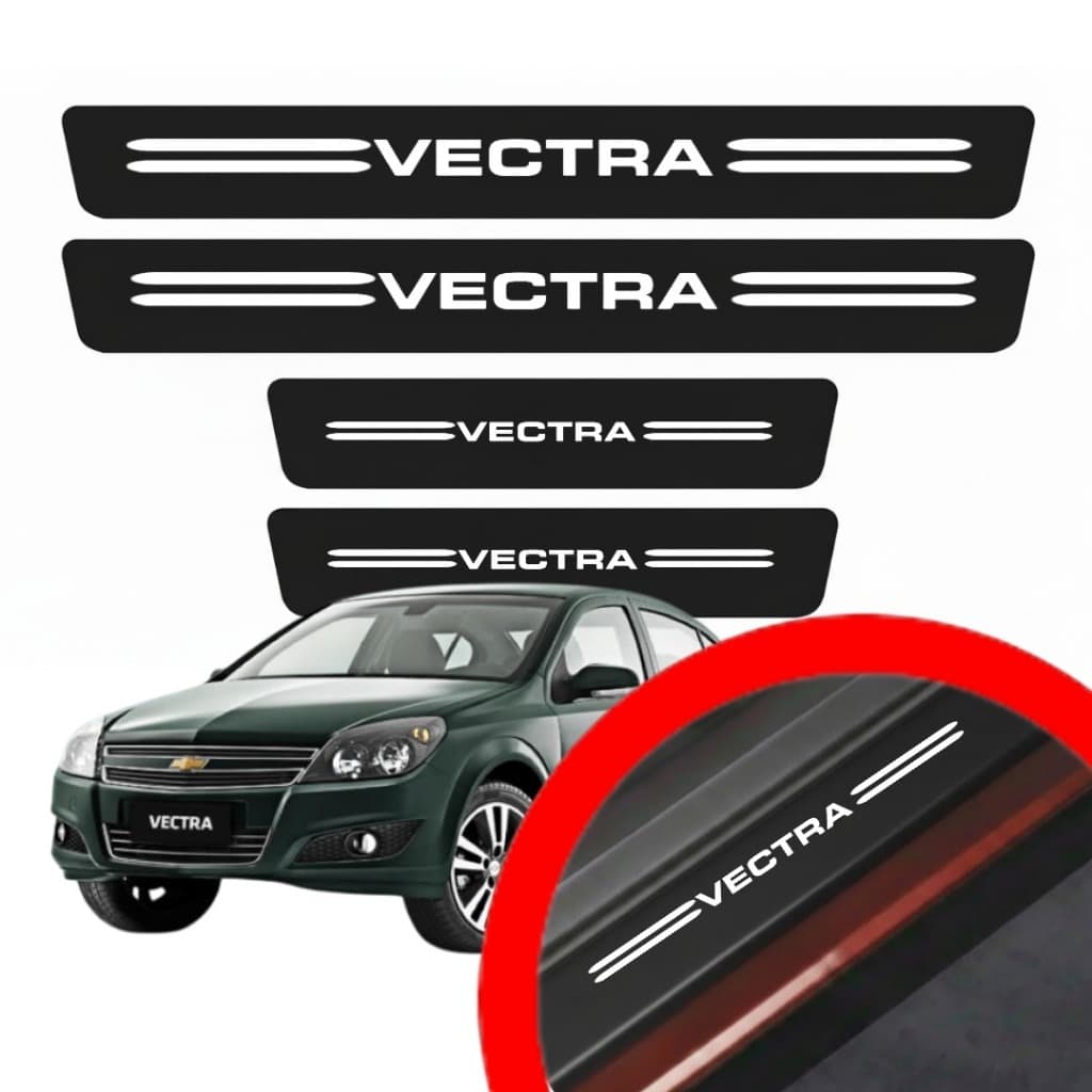 SOLEIRA PROTEÇAO PORTA VECTRA UNIVERSAL VINIL PARA CARRO AUTOMOTIVO PERSONALIZADA VARIAS CORES