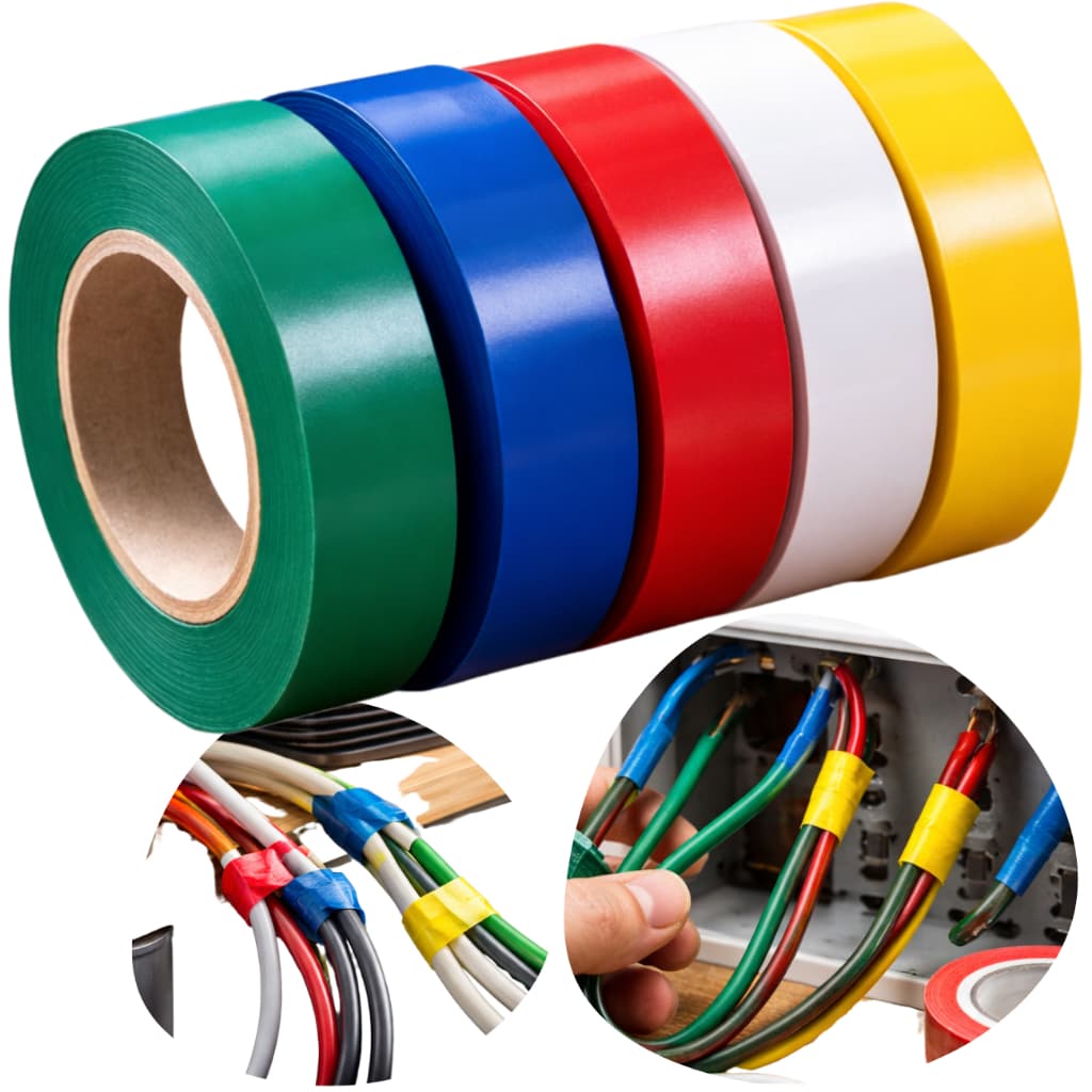 Kit 10 Fita Isolante Antichamas Coloridas E Preta 5m Elétrica Pvc