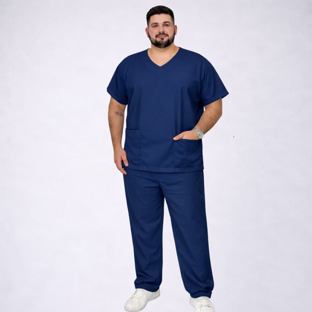 Pijama Cirúrgico Masculino Premium Plus Size Conjunto Uniforme Hospitalar