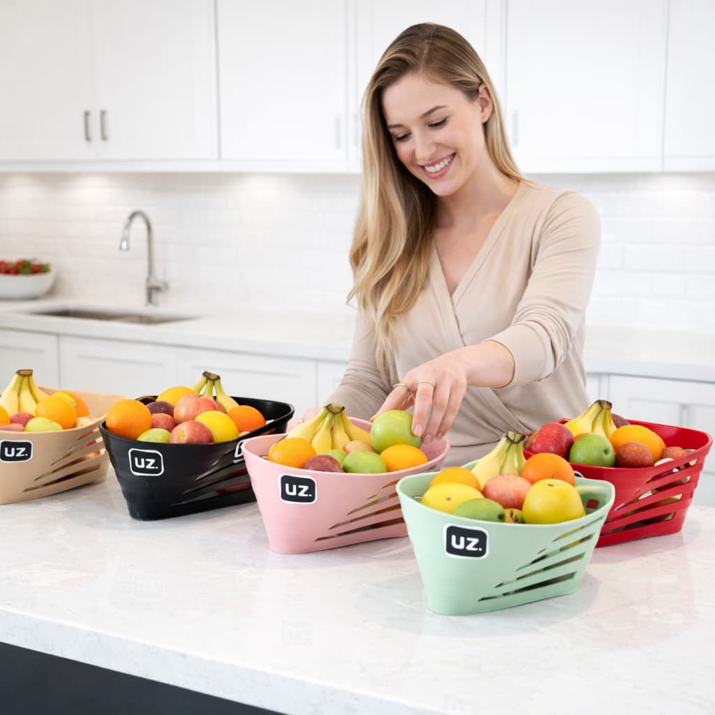 Fruteira Cesto De Frutas Organizadora Centro De Mesa Bancada Slim UZ Utilidades