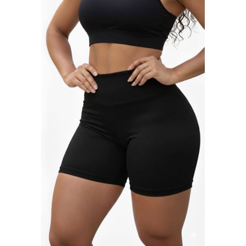 Shorts legging fitnnes anti estrias modelagem confortável cós alto