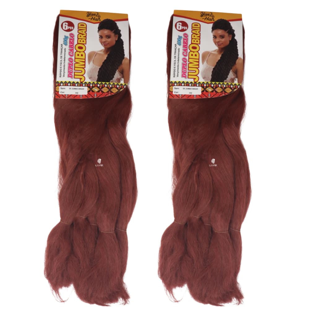Kit 2 Cabelos Para Crochet 100% Sintetico Boho Curl Gypsy Jumbão Tranças Com Cachos Yan Hair
