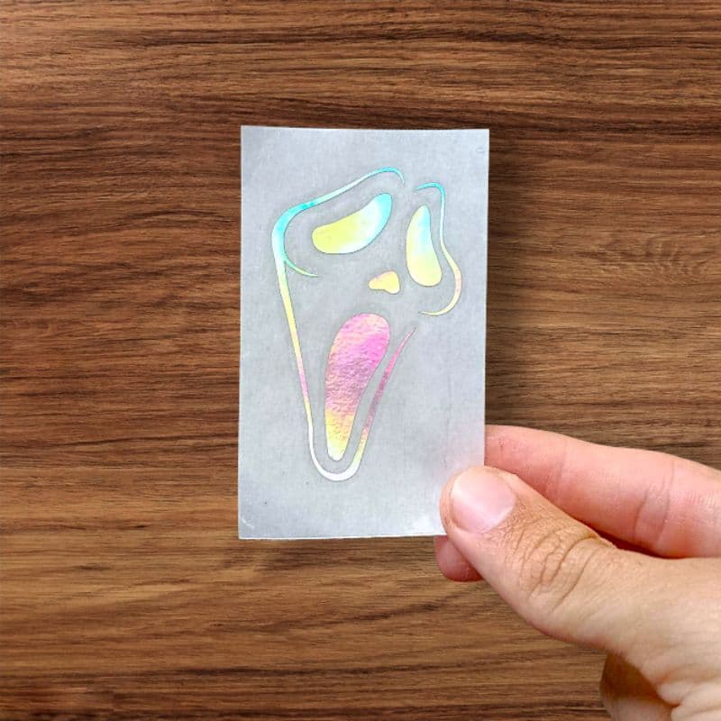 Adesivo { FANTASMA } UNIDADE HOLOGRÁFICO Recorte eletrônico