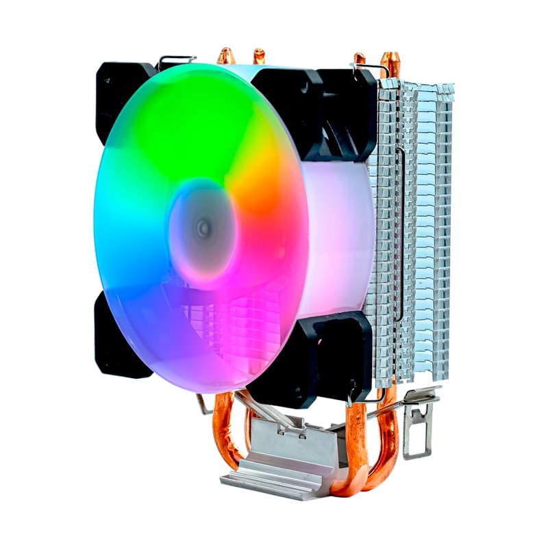 CPU Cooler CLANM V19 4 Pinos PWM – Suporta 95W, LED Fixo, 800-2100RPM, Intel e AMD