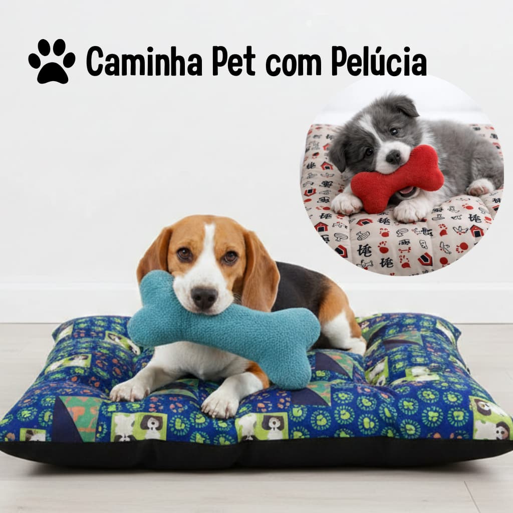 Caminha Pet Colchonete Cachorro e Gato P M G Barato Confortável