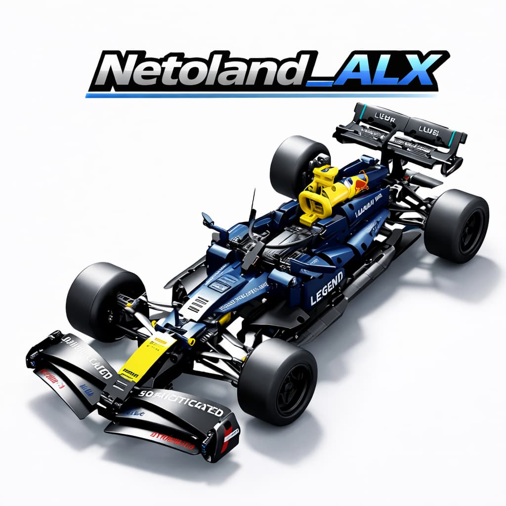 F1 RedBull 1500 Peças Blocos de Montar – Carro Fórmula 1 Super Detalhado 1:10 Colecionável