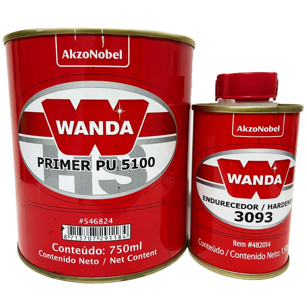 Kit Primer 5100 Wanda Cinza  Automotivo Akzo Nobel