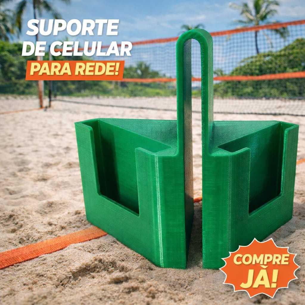 Suporte de Celular para Rede Beach Tênis Filmagem de Jogos Resistente Fácil Instalação