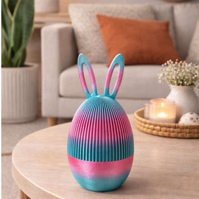 Ovo de Páscoa Japandi Decorativo Rosqueável Estilo Boho Minimalista – Presentear
