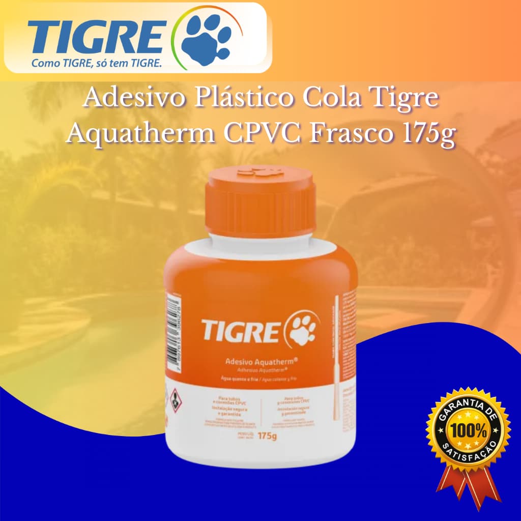 Cola Adesivo Frasco C/ Pincel Aquatherm Tigre 175g