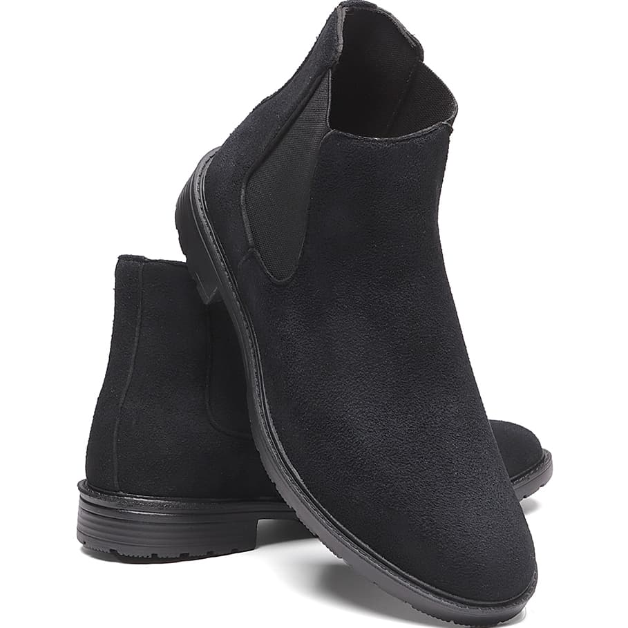Botina Masculina Cano Curto Couro Camurça Sintética Ajuste Perfeito Conforto Extremo
