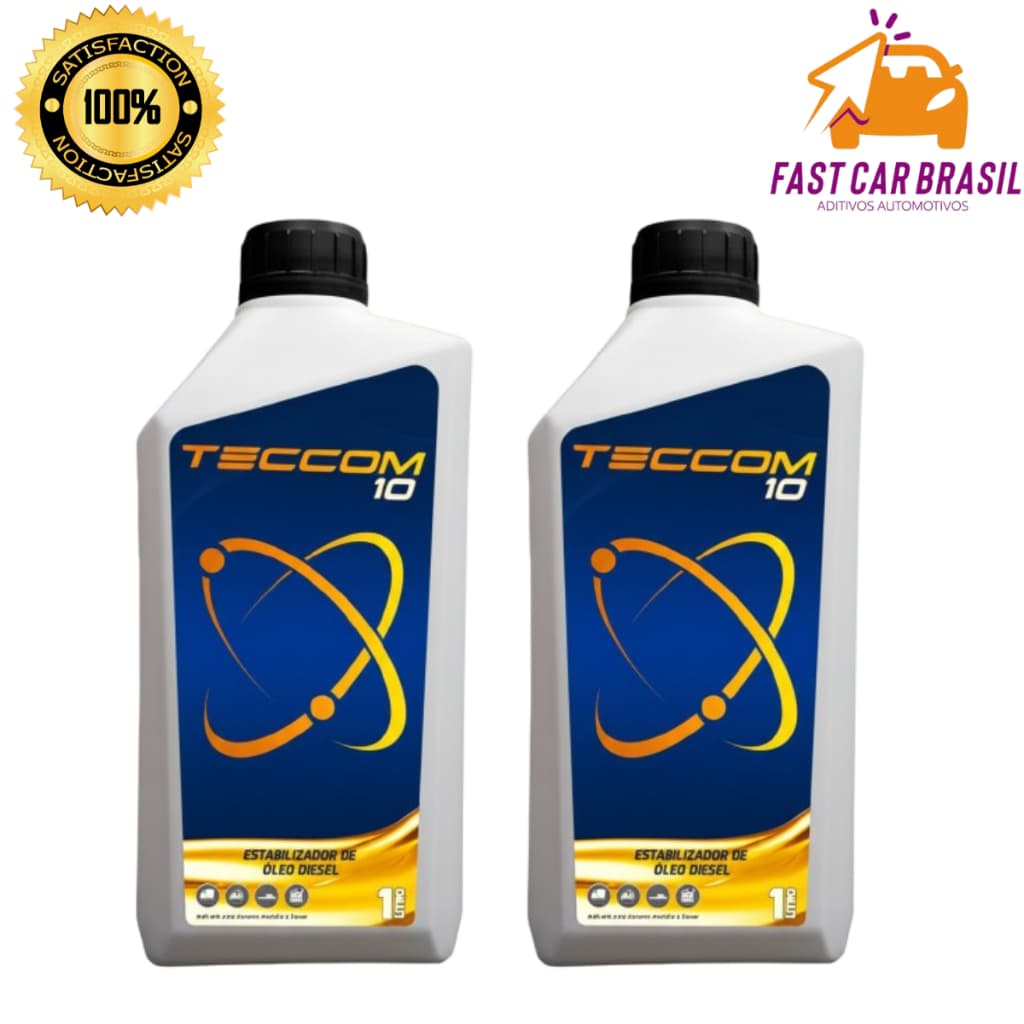Kit 2 Teccom 10 Estabilizador Aditivo Óleo Diesel Biodiesel 1L