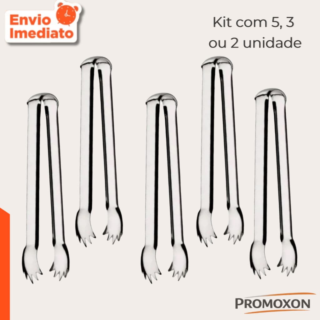 Mini Pegador de Carnes Inox 12,5cm Prático para Cozinha Doces e Multiuso I Kit 5, 3 ou 2 unidades