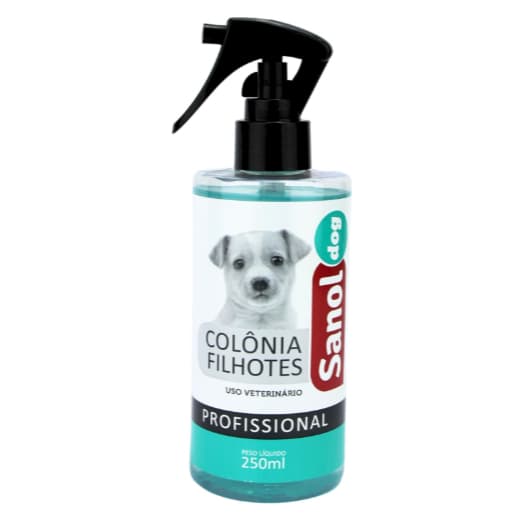 Colônia para Cães e Gatos Filhotes 250ml Lavanda Baby Mamãe e Bebê Sanol Dog -  Pós Banho