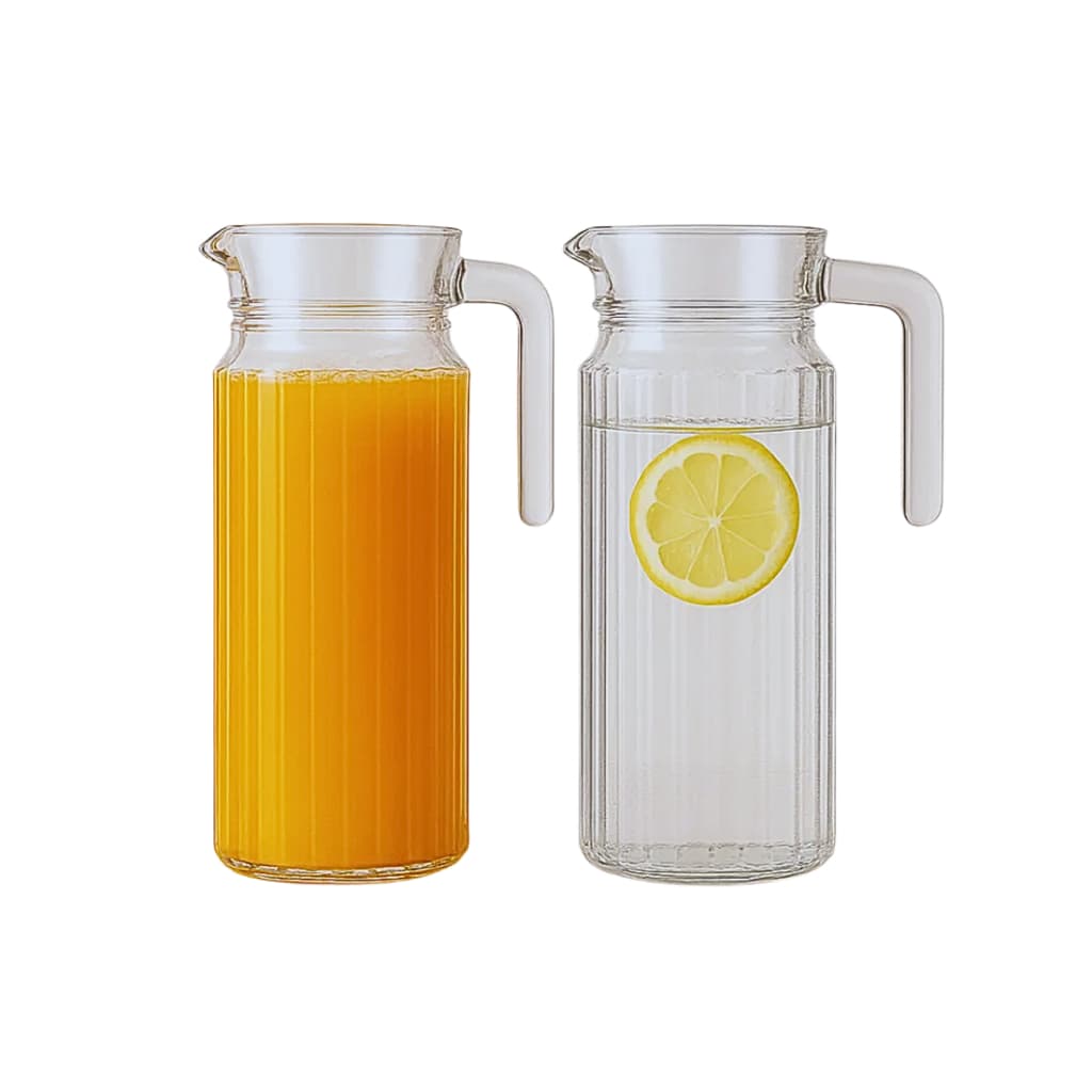 Jarra Vidro Transparente 1 Litro Frigo Resistente Elegante Liquidos