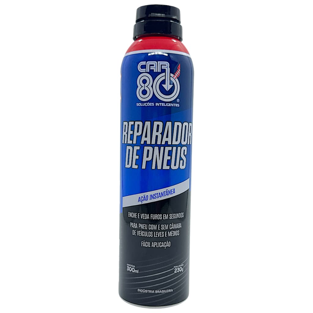 Reparador de Pneus Prático e Instantâneo Veda Pequenos Furos e Enche Car80