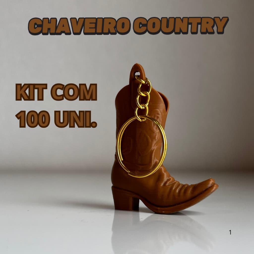 Chaveiro Bota Cowboy kit 100 Unidades | Country | Sertanejo | Perfeito Para Lembrancinhas/Presente