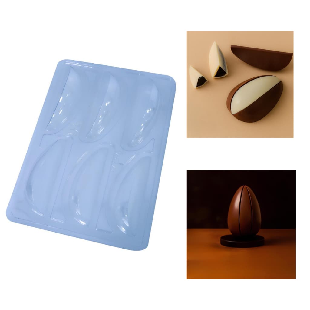 Forma Molde Ovo Fatias Bwb Cod 3716 Lançamento Pascoa Chocolate Ovo 250 gr