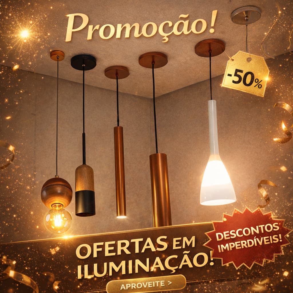Luminárias pendentes promocionais em alumínio pintado