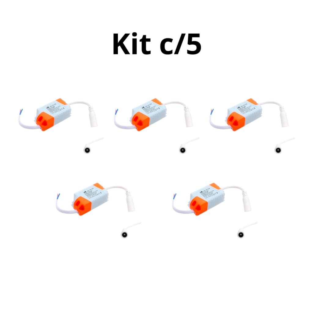 Driver Painel 18W Con. Plug Redondo - VIT Kit c/5