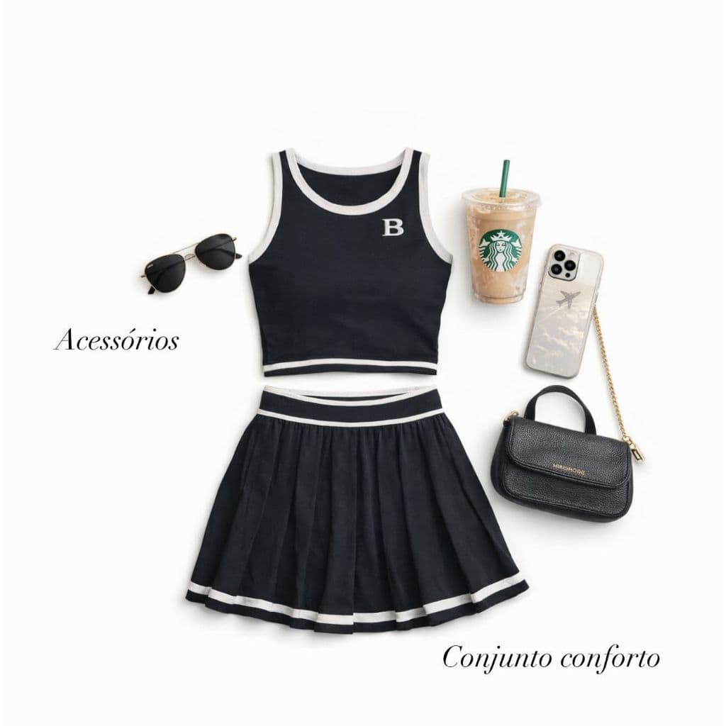 conjunto feminino conjunto tricot conjunto colegial conjunto femenino