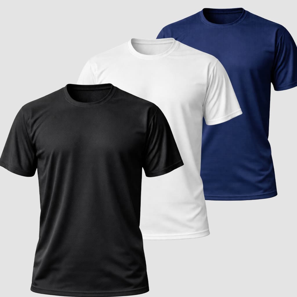 Camiseta Masculina Dry-Fit Furadinha Esporte Confortável Respirável Desempenho Academia Corrida