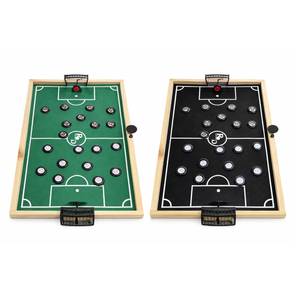 Jogo de Botão Infantil c/ Campo em Madeira Futebol de Mesa | Diversão para Crianças I Verde ou Preto